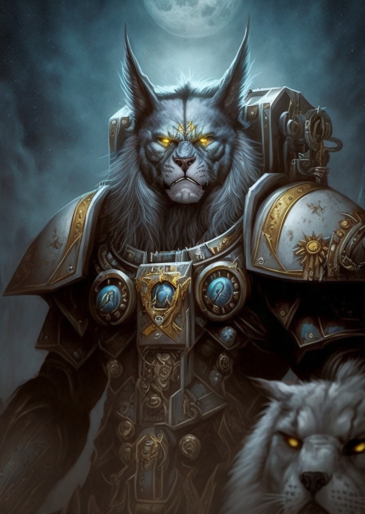 The neural network draws cats from Warhammer 40K - My, Warhammer 40k, Midjourney, Нейронные сети, Wh Art, Longpost