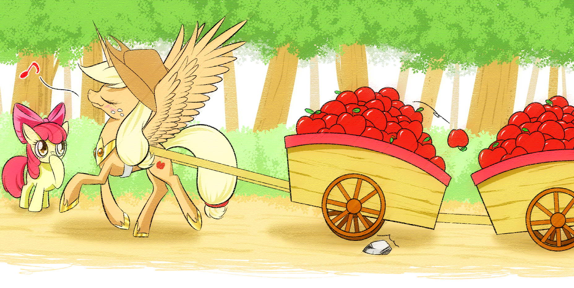 Pryncenssa Yablah - My little pony, Applejack, Applebloom, Phoenixperegrine