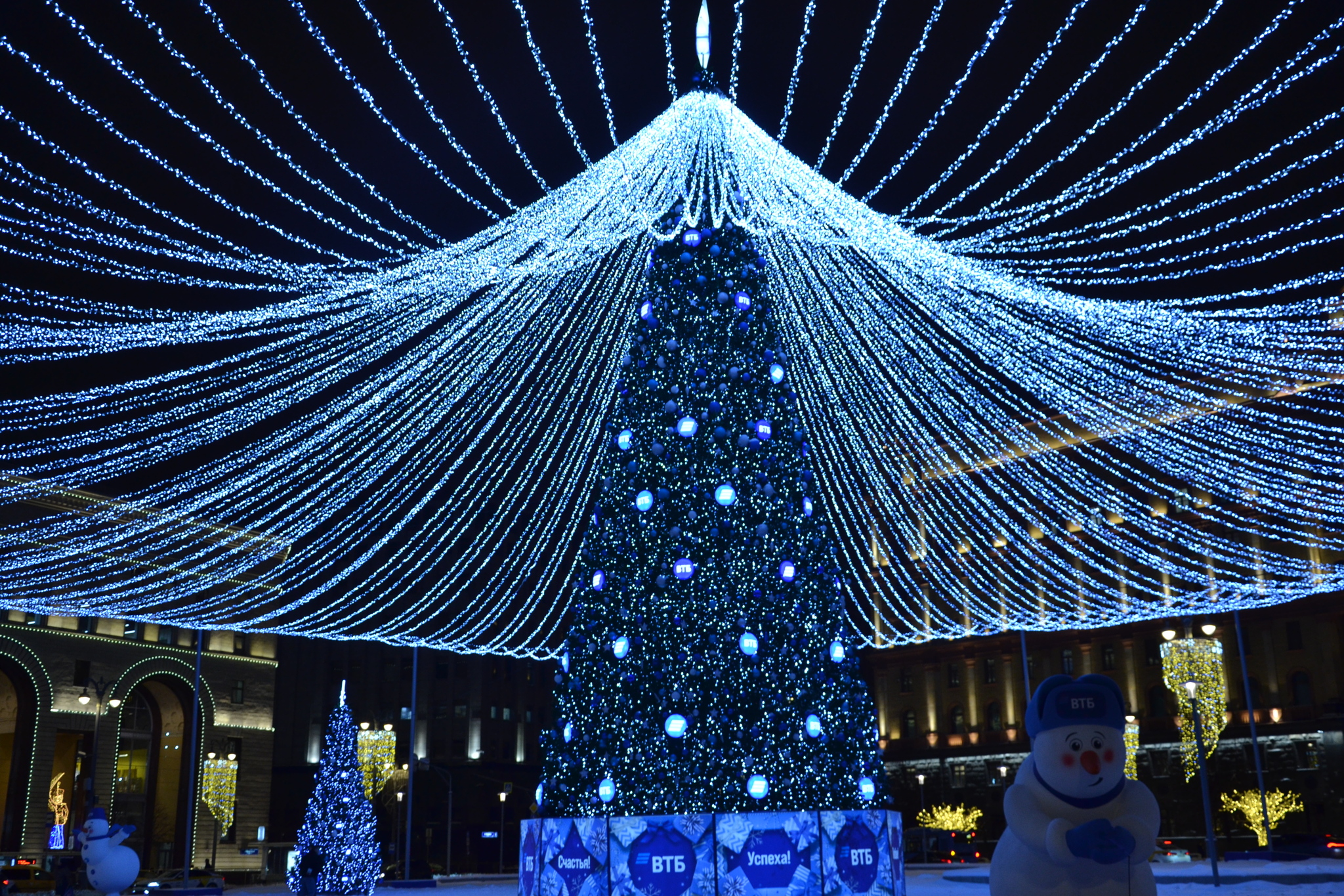 Christmas lights - My, The photo, Nikon, Beginning photographer, Winter, Lubyanka, Longpost, Christmas tree