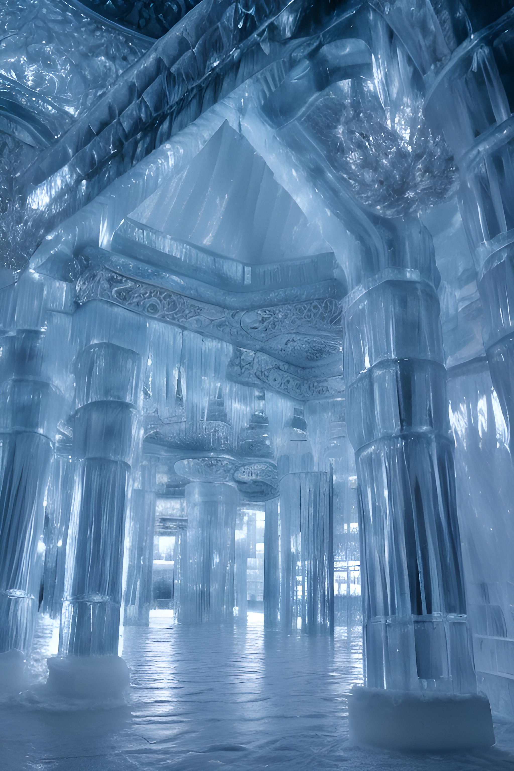 ice architecture - My, Art, Images, Нейронные сети, Wonder, Longpost