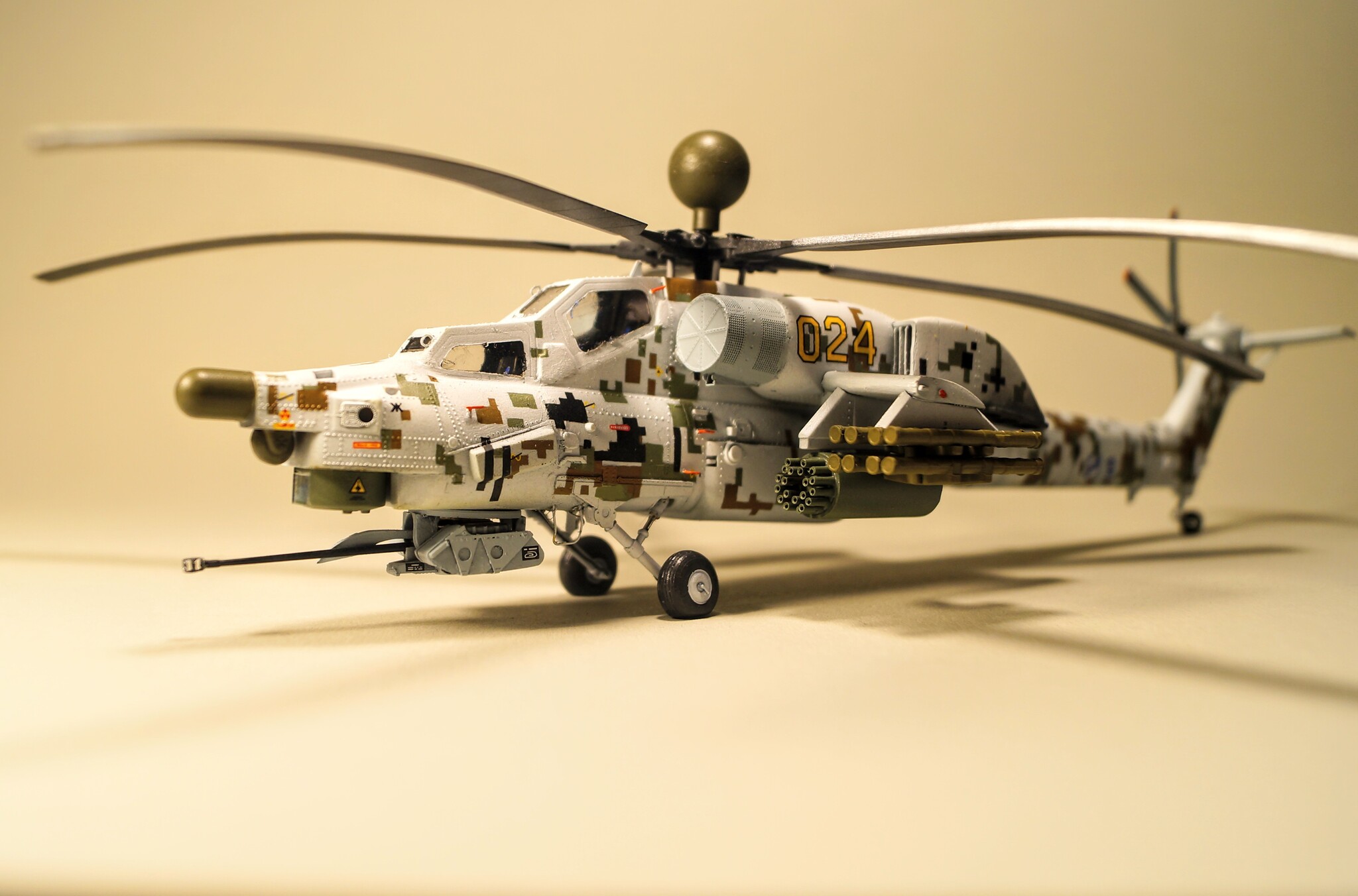 MI-28, 1:72, Zvezda - My, Scale model, Stand modeling, Helicopter, Modeling, Longpost
