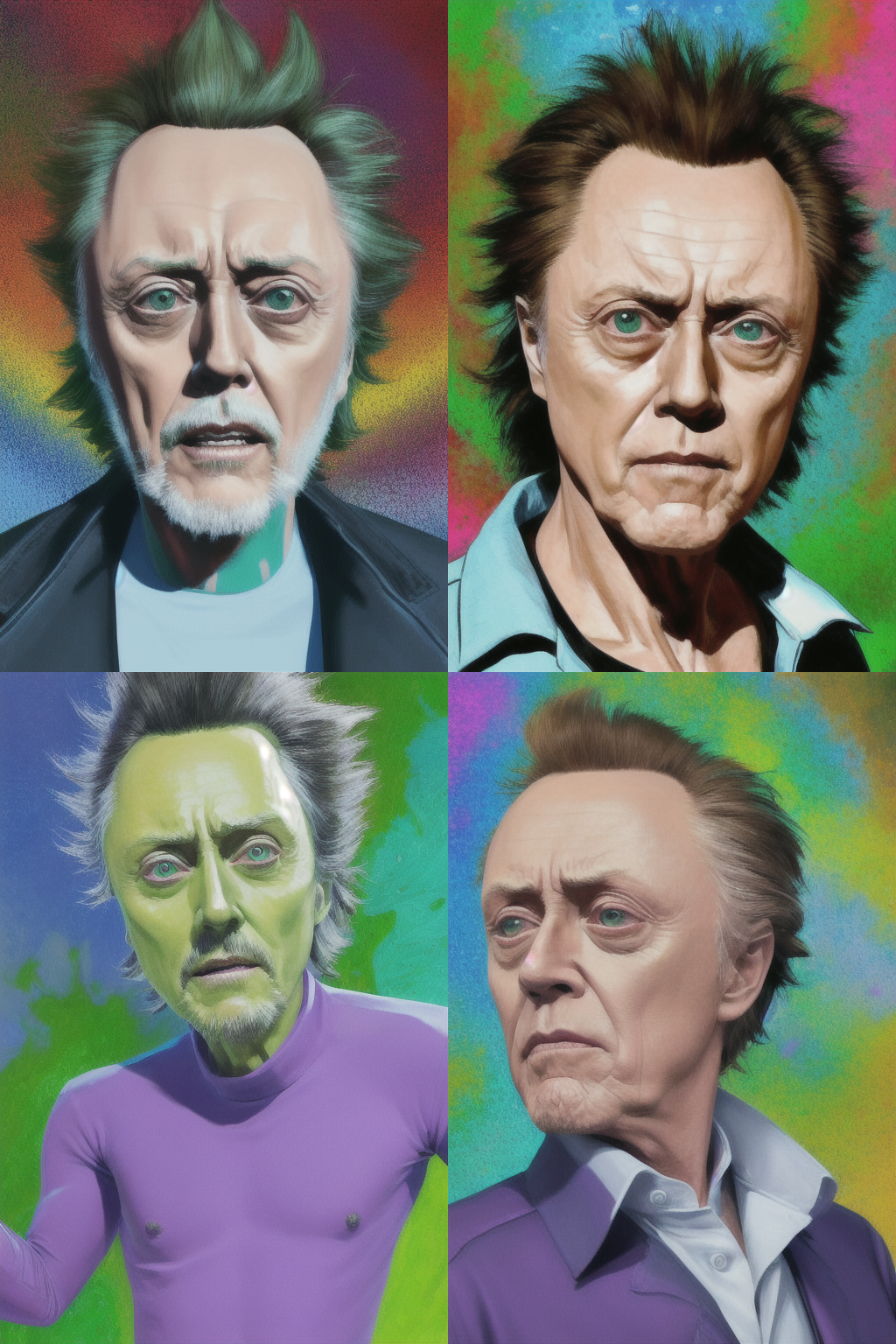 Famous actors in the image of Rick From Rick and Morty - My, Midjourney, Нейронные сети, Artificial Intelligence, Art, Neural network art, 2D, Digital, Rick Sanchez, Rick and Morty, Digital drawing, Computer graphics, Characters (edit), Longpost