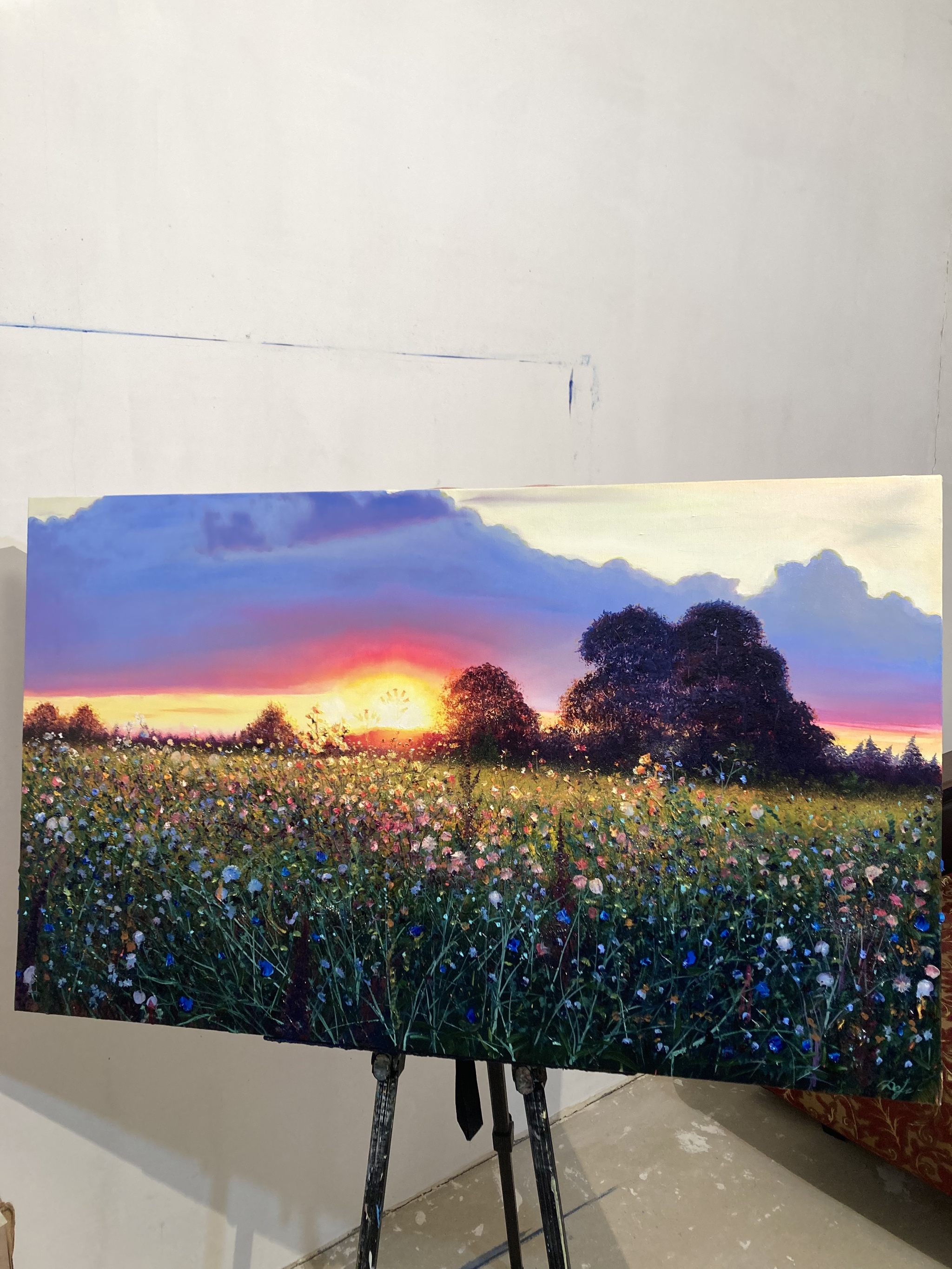 Oil painting Blow of the sun - My, Creation, Painting, Artist, Art, Longpost