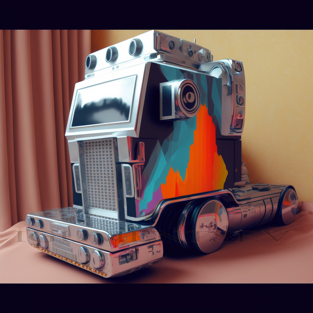 Incredible trucks from Midjourney - My, Computer graphics, Midjourney, Digital, Нейронные сети, Truck, Digital drawing, Longpost