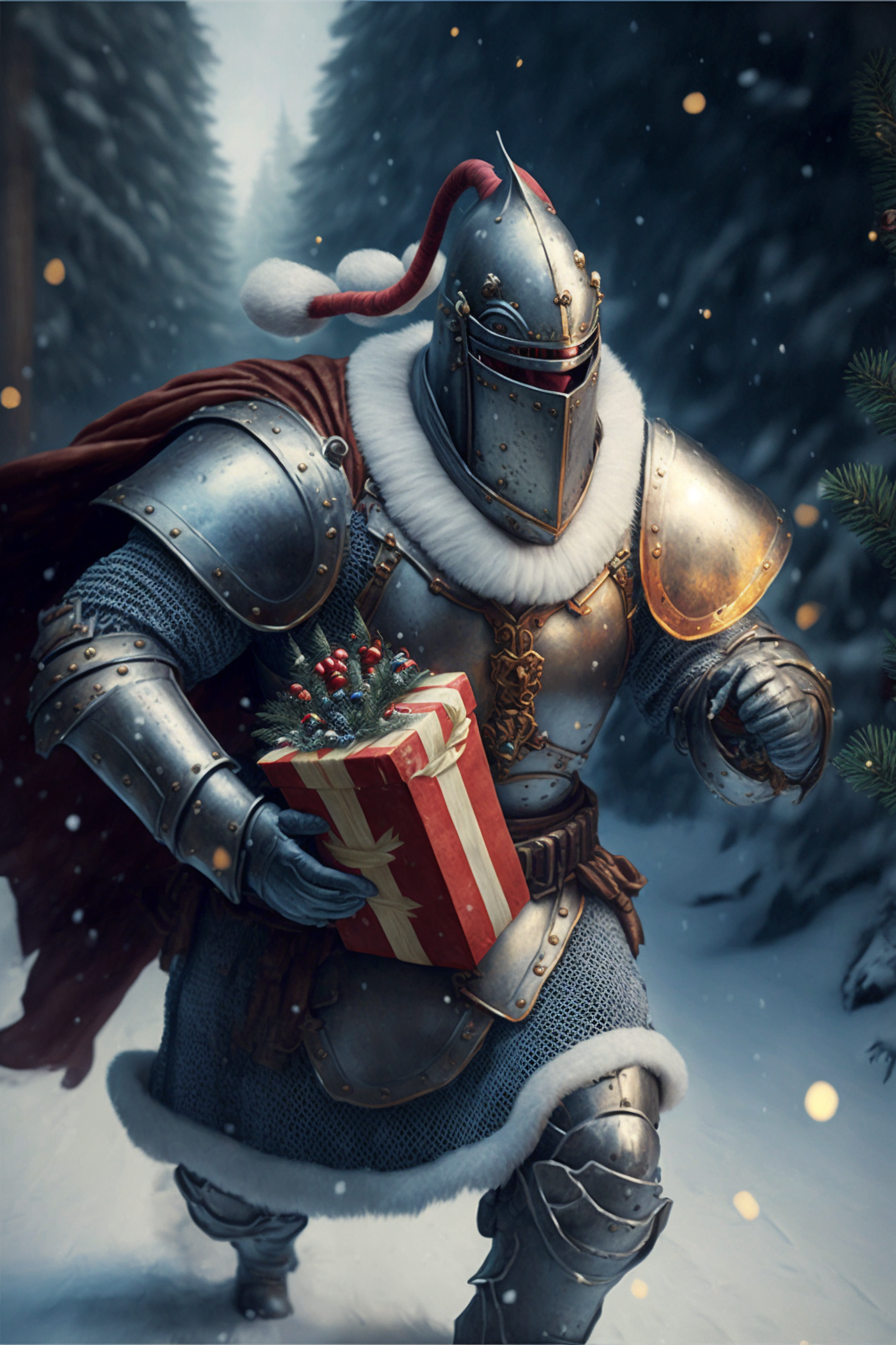 Midjourney v4: Christmas Knights Compilation - Нейронные сети, Midjourney, Artificial Intelligence, Fantasy, Knights, New Year, Longpost, Neural network art