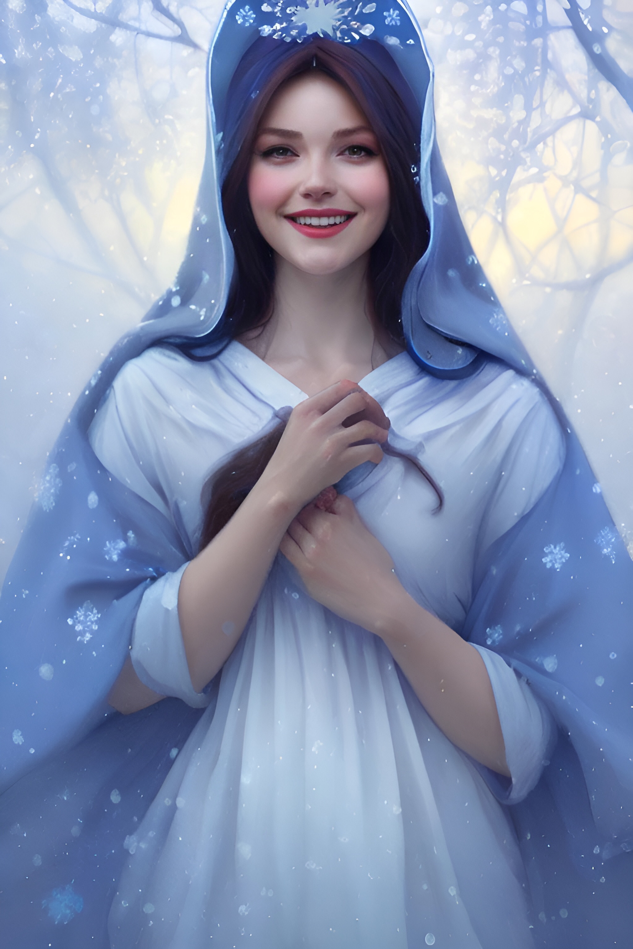 Snow Maidens) - My, Art, Нейронные сети, Wonder, Longpost