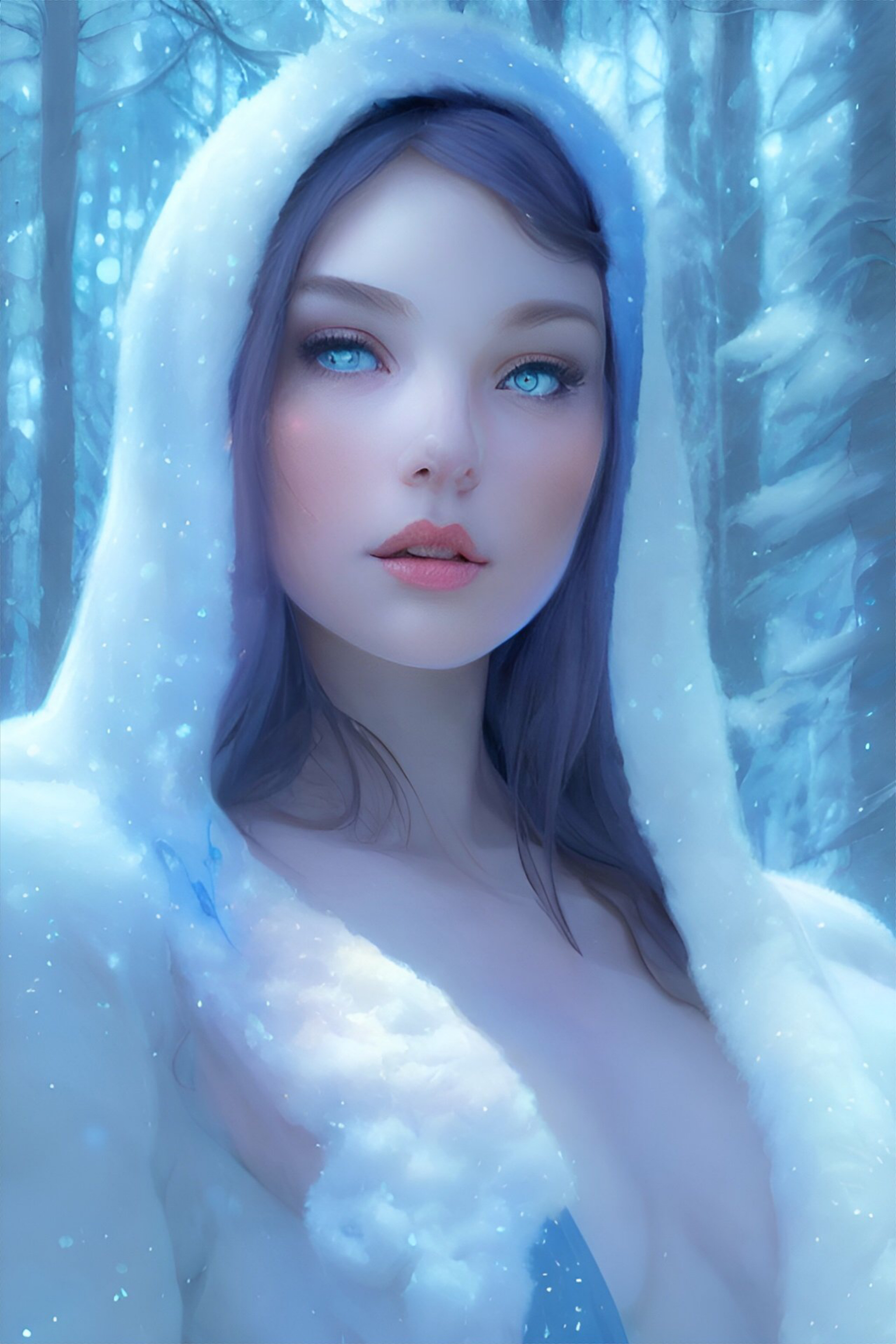 Snow Maidens) - My, Art, Нейронные сети, Wonder, Longpost