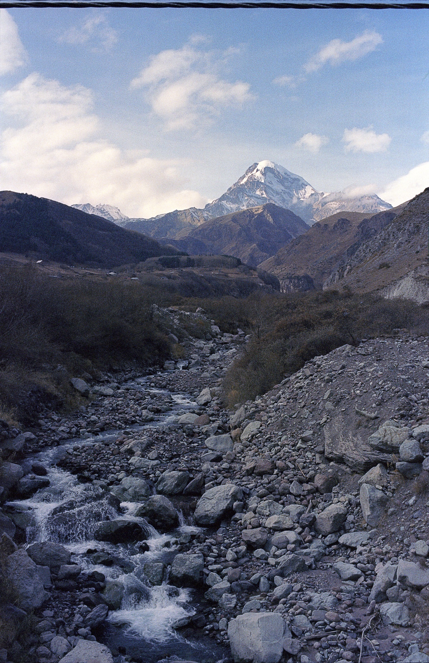 View of Kazbek from Gvileti - My, The photo, Film, The film did not die, Photographer, Georgia