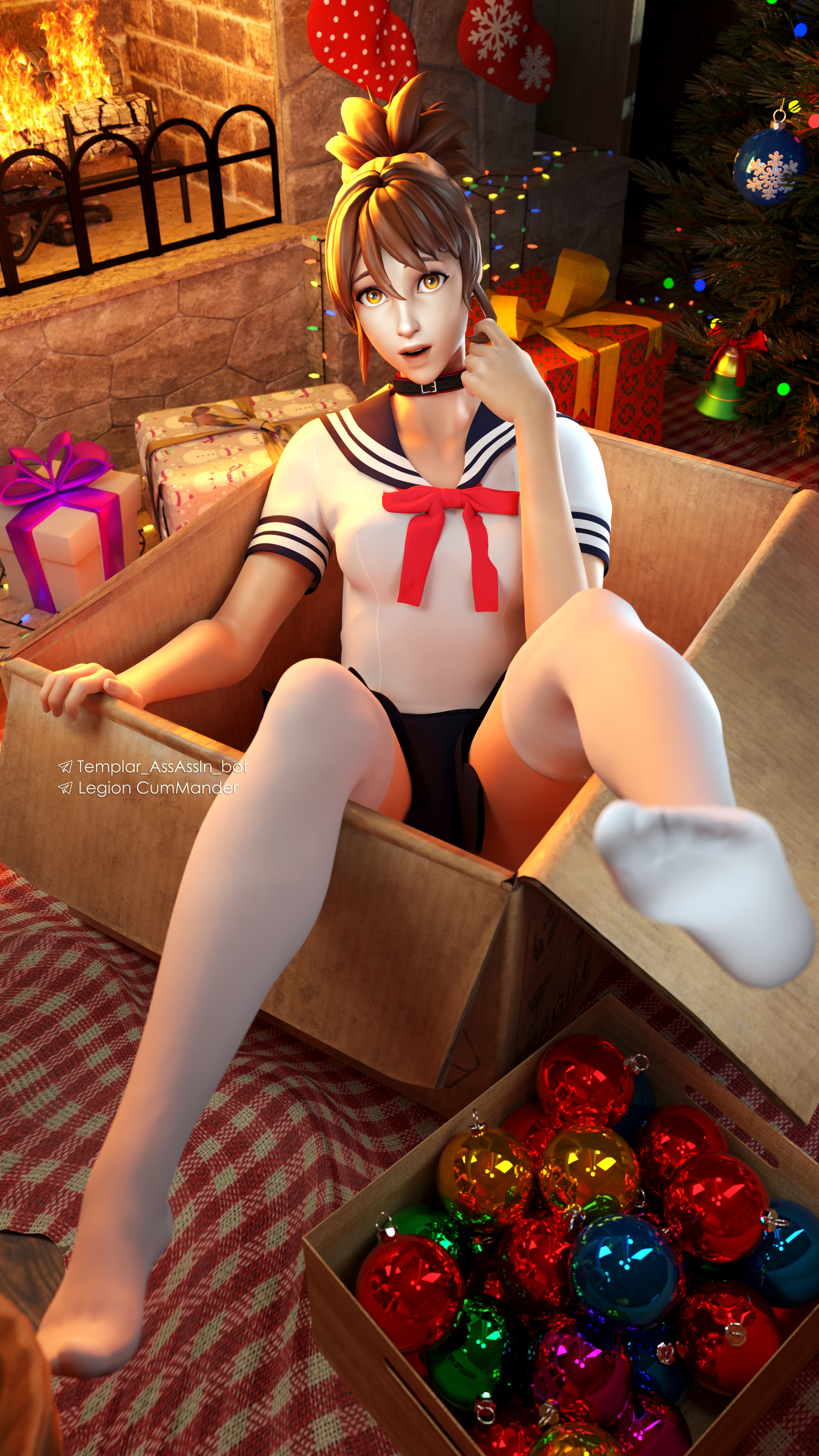 New Year's gift from Marci - NSFW, My, Erotic, 3D, Games, Girls, Stockings