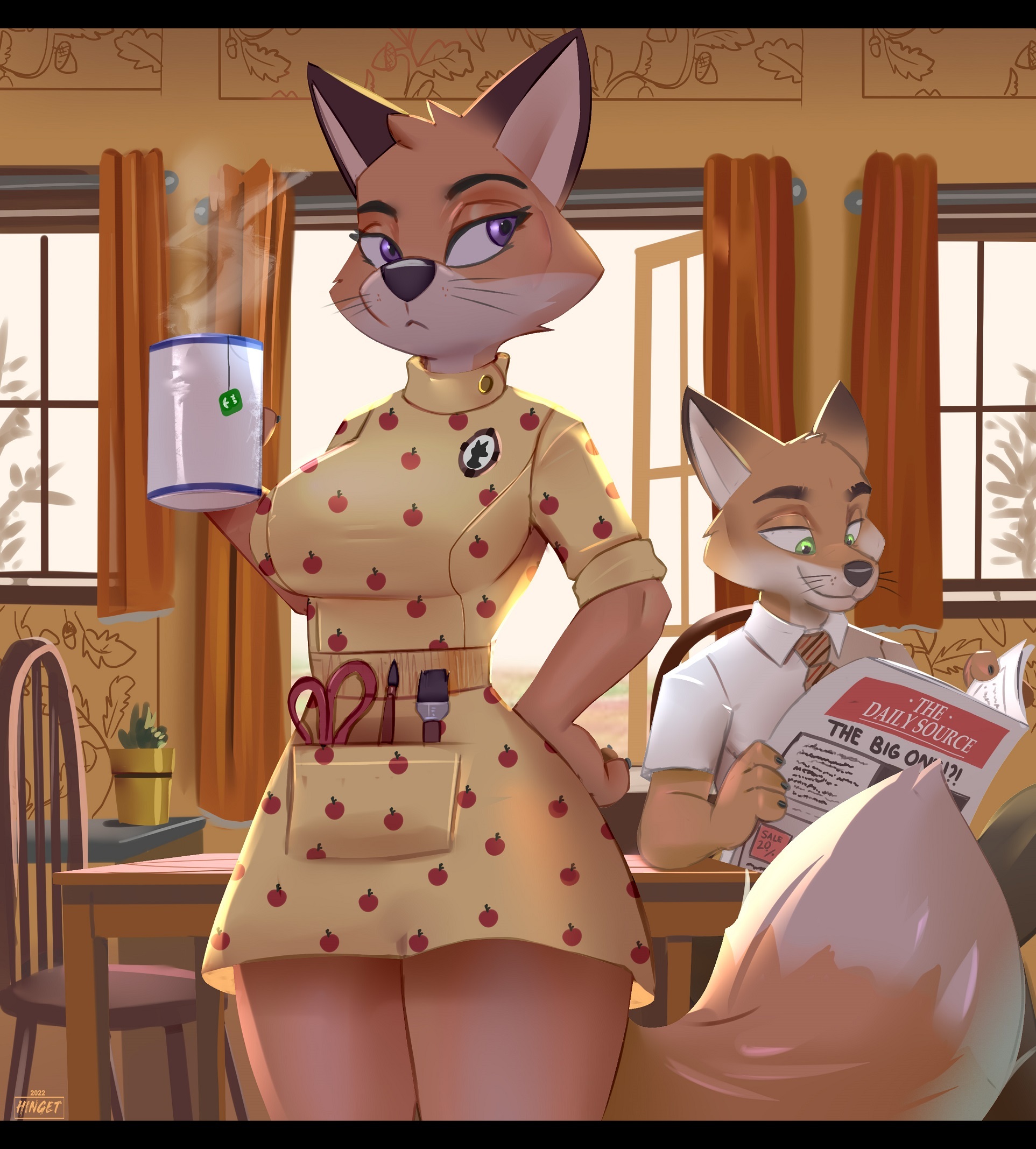 Mr. fox & Mrs. fox - Фурри, Антро, Арт, Furry Fox, Бесподобный мистер Фокс, Hinget