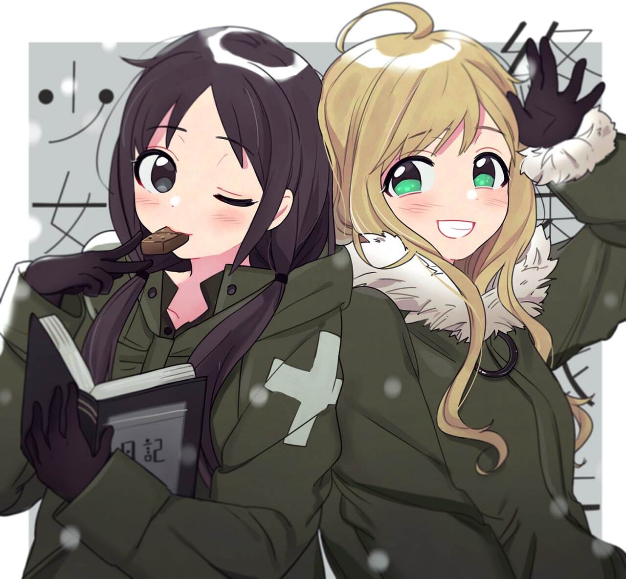 The last travelers, heh - Anime, Anime art, Shoujo shuumatsu ryokou, Chito, Yuuri