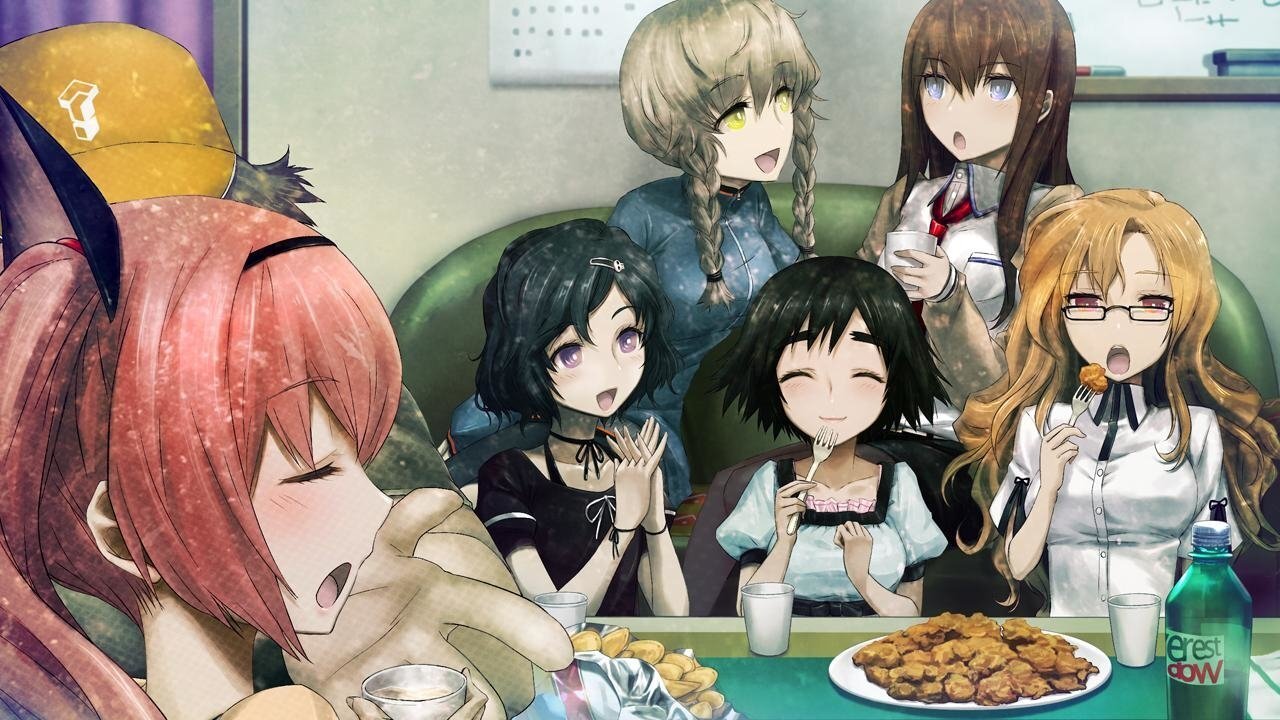 hen-party - Anime art, Anime, Kurisu makise, Mayuri shiina, Amane suzuha, Kiryuu moeka, Rumiho Akiha, Steins gate