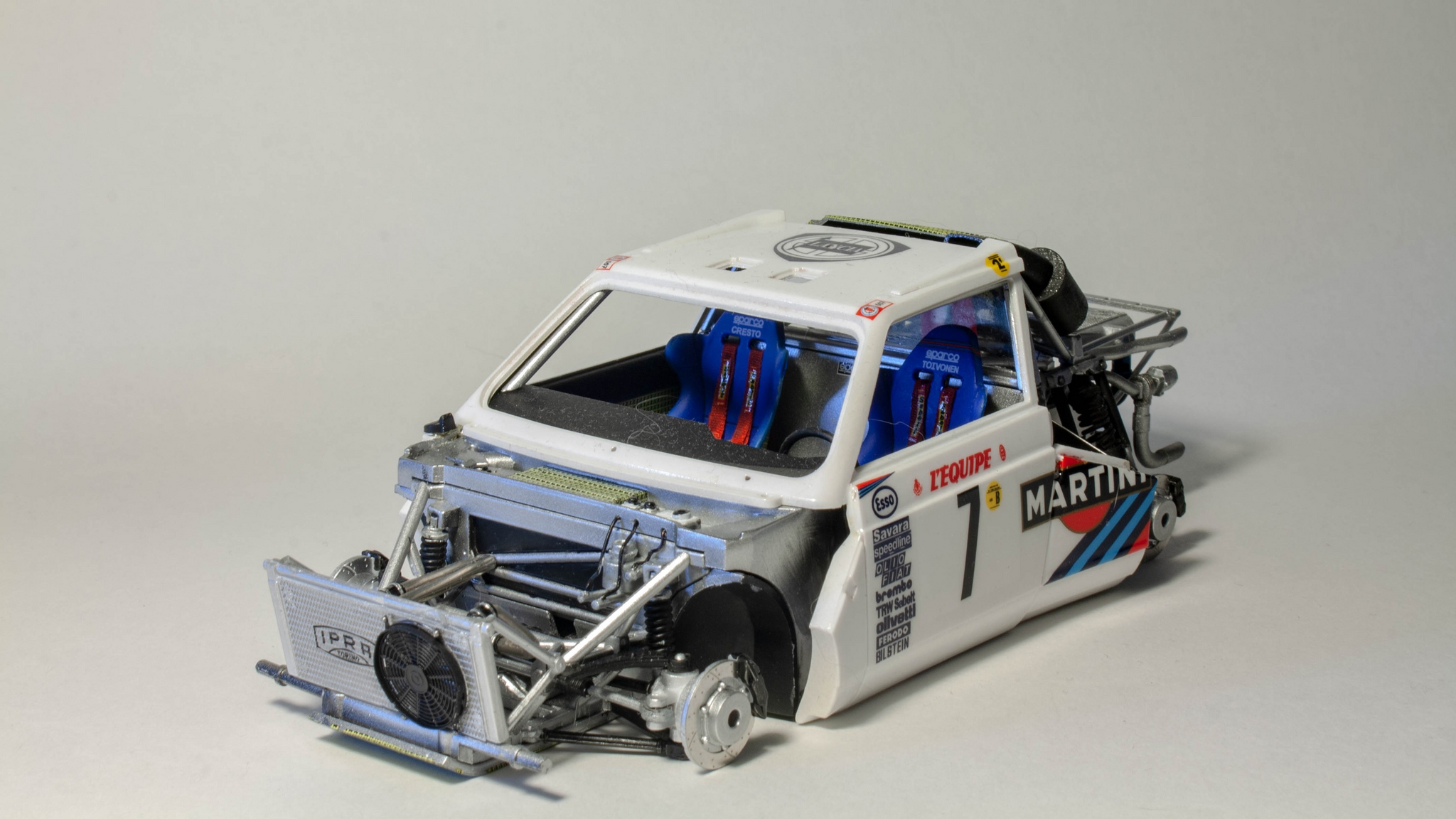 Lancia Delta S4 in 1:24 scale from Beemax - My, Scale model, Modeling, Stand modeling, Lancia, Rally, Longpost