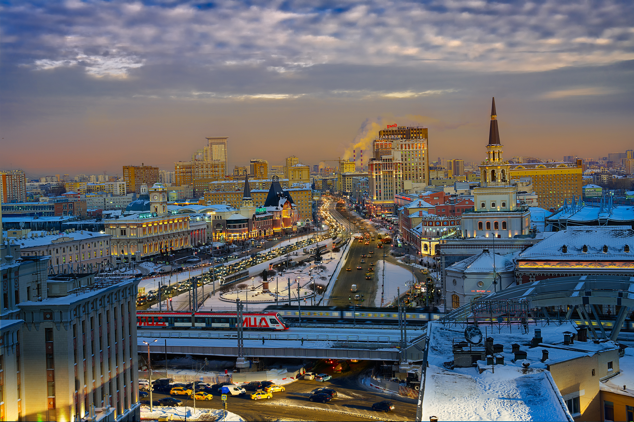 Самый короткий день, самая длинная ночь - Моё, Фотография, Необычное, Москва, Огни города, Закат, Ночь