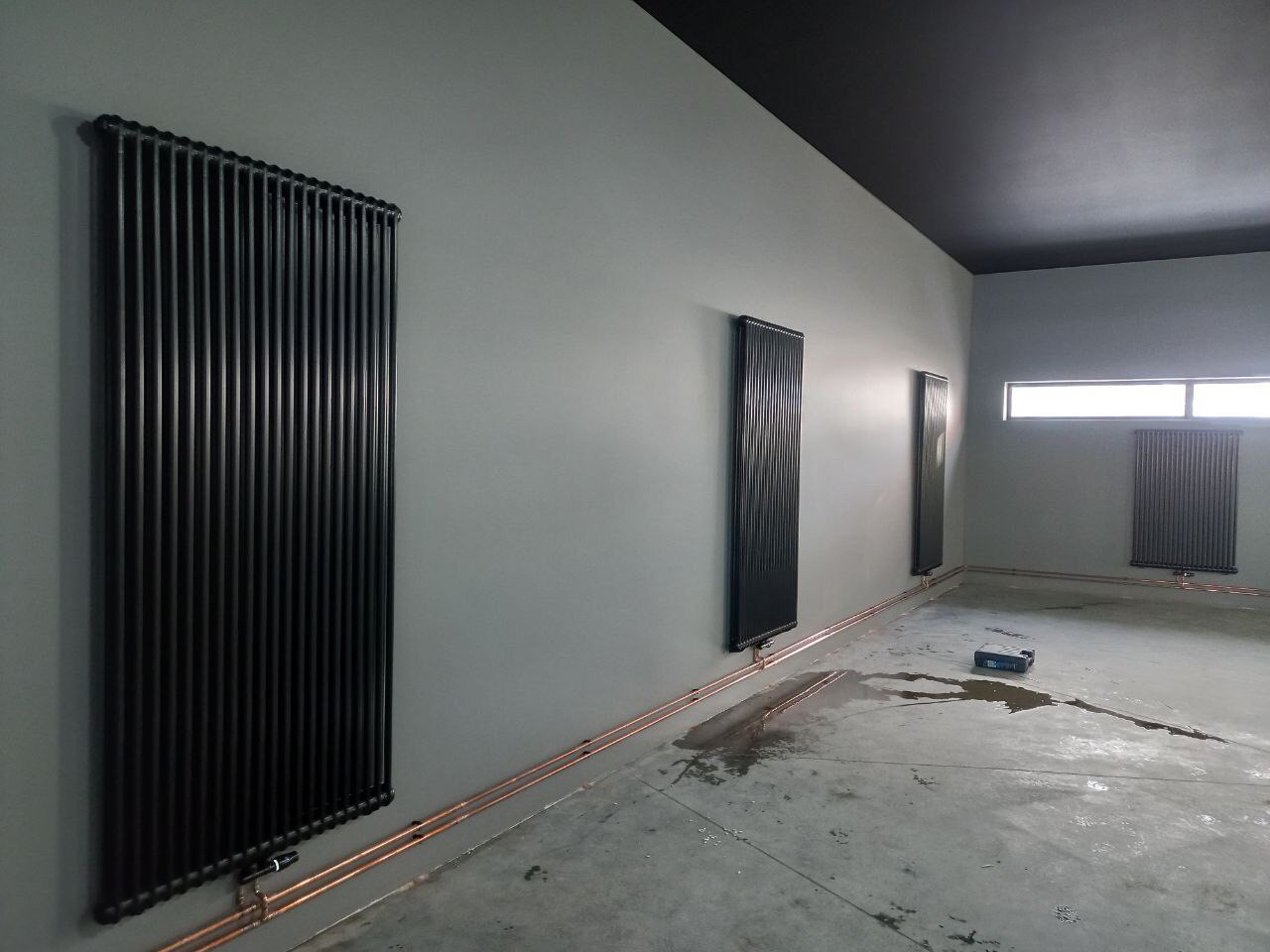 Radiator heating - My, Radiator, Copper, Copper pipes, Heating, Garage