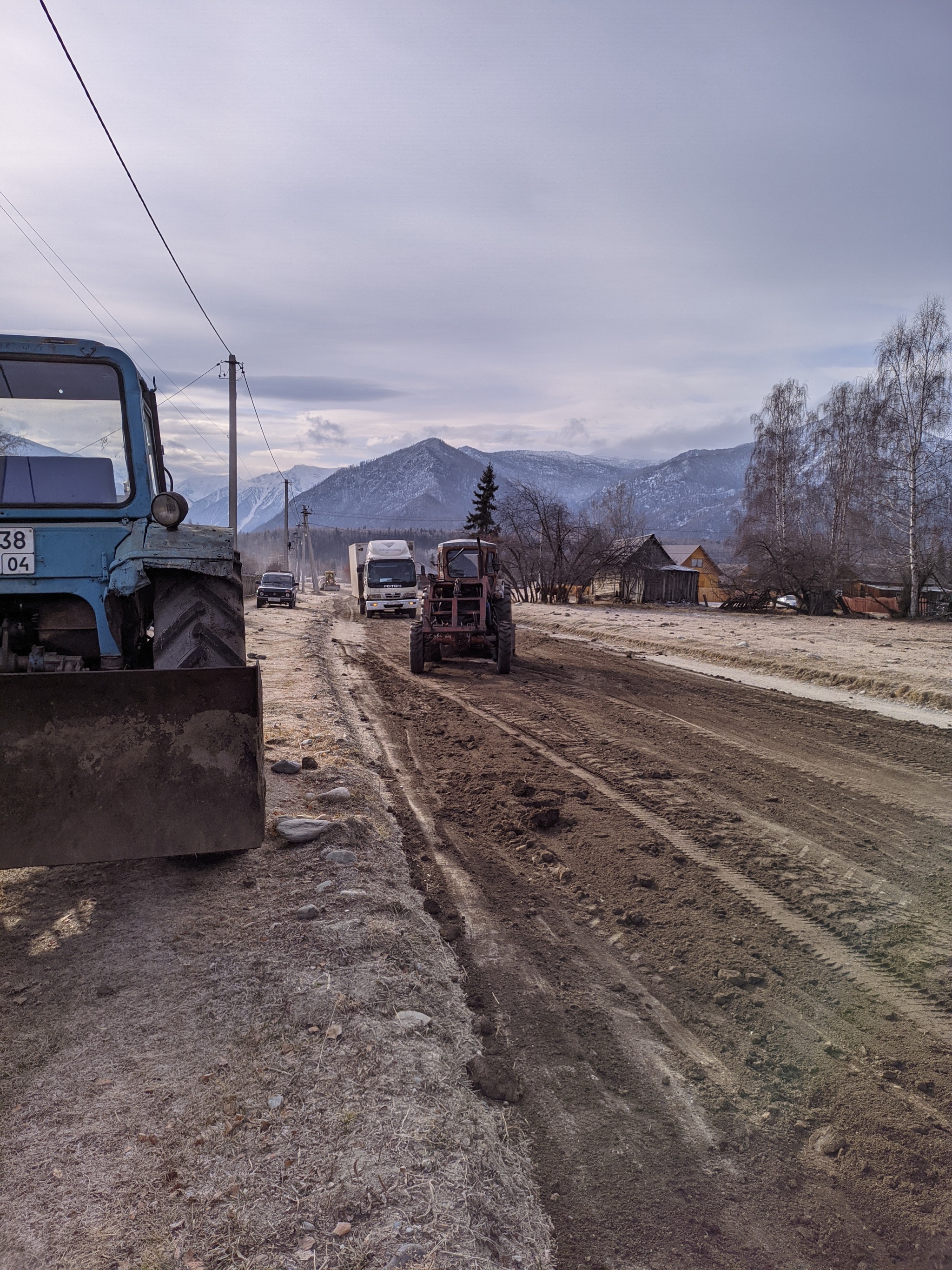 Oh, roads ... or do-it-yourself repairs - My, Road repair, Altai Republic, With your own hands, Longpost, Screenshot