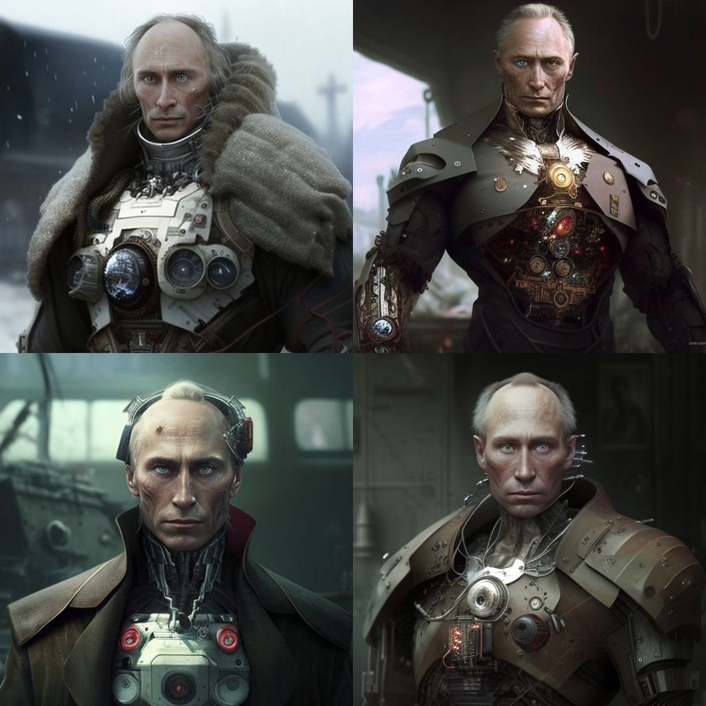 Putin in the future from the neural network - Нейронные сети, Computer graphics, Neural network art, Politics