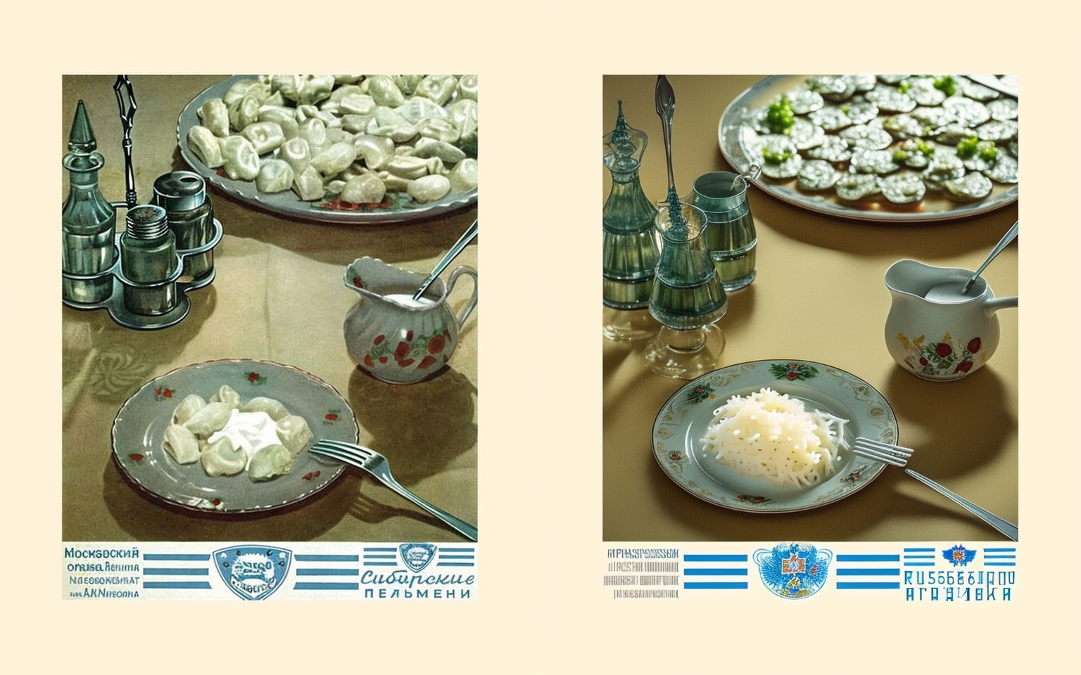 About tasty and healthy food. By the New Year, illustrations from a famous book were driven through the neural network - Images, Нейронные сети, Stable diffusion, Food, the USSR, Longpost