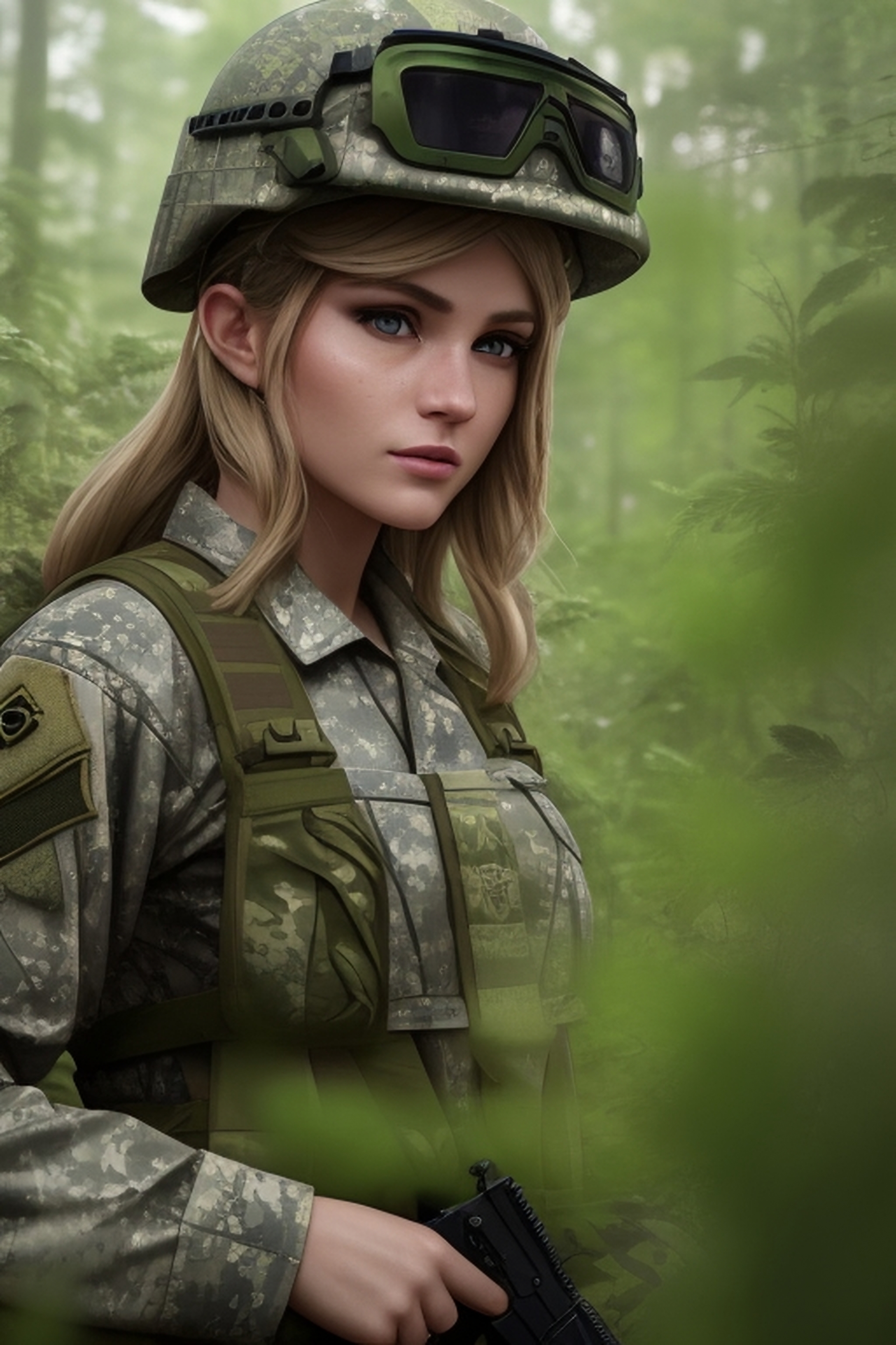 military girls - My, Stable diffusion, Girls, Art, Neural network art, Longpost