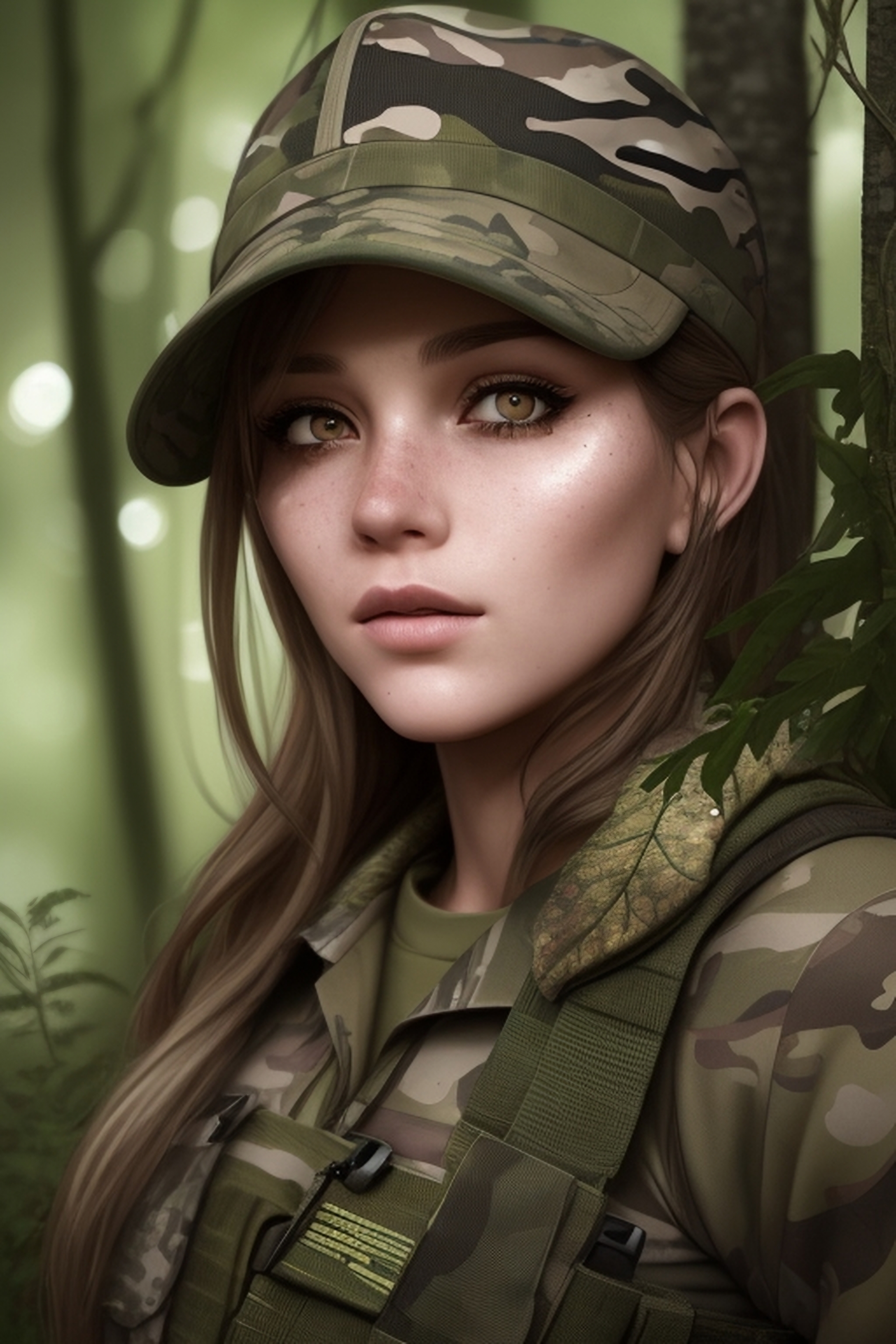 military girls - My, Stable diffusion, Girls, Art, Neural network art, Longpost