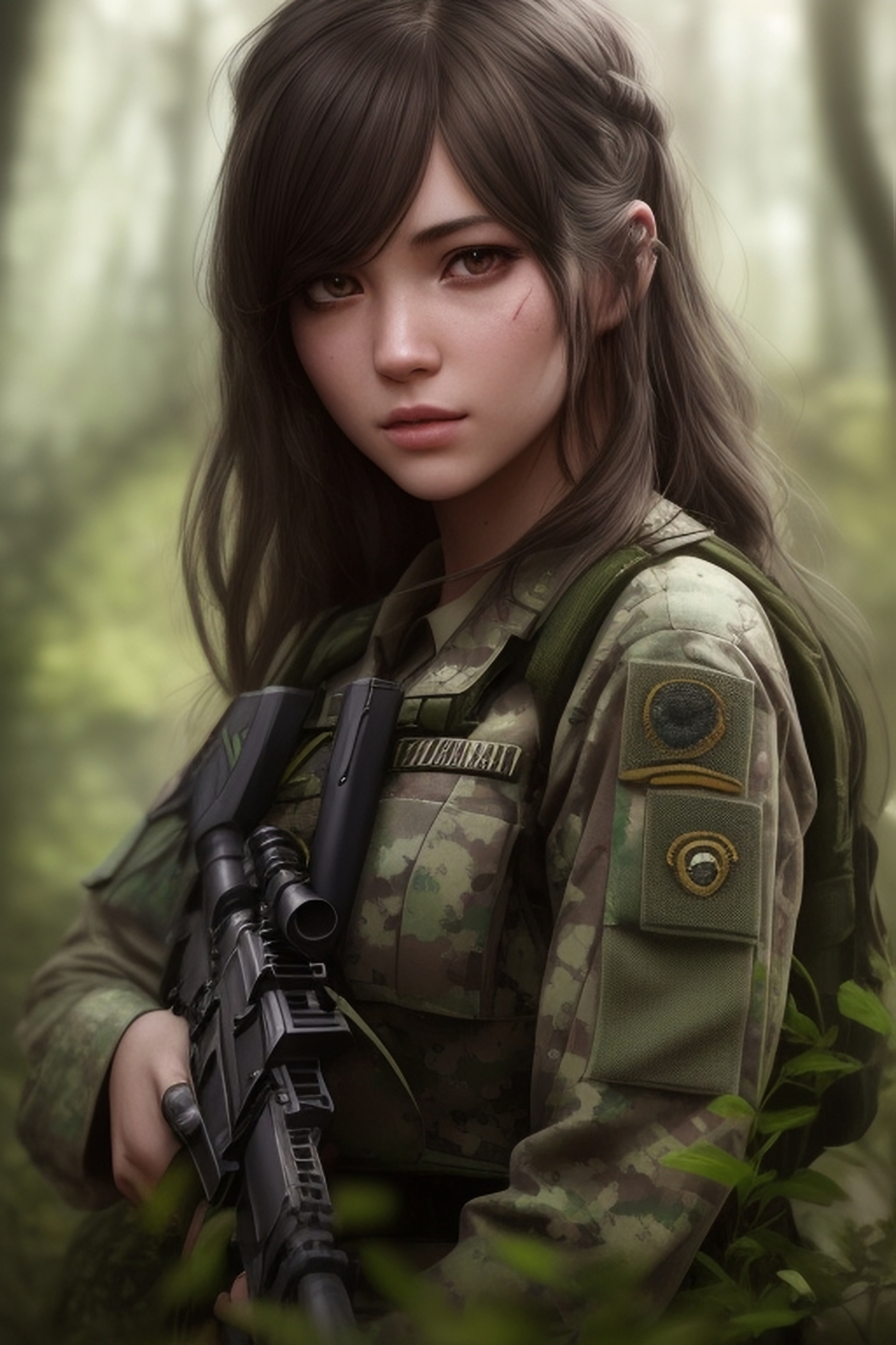 military girls - My, Stable diffusion, Girls, Art, Neural network art, Longpost