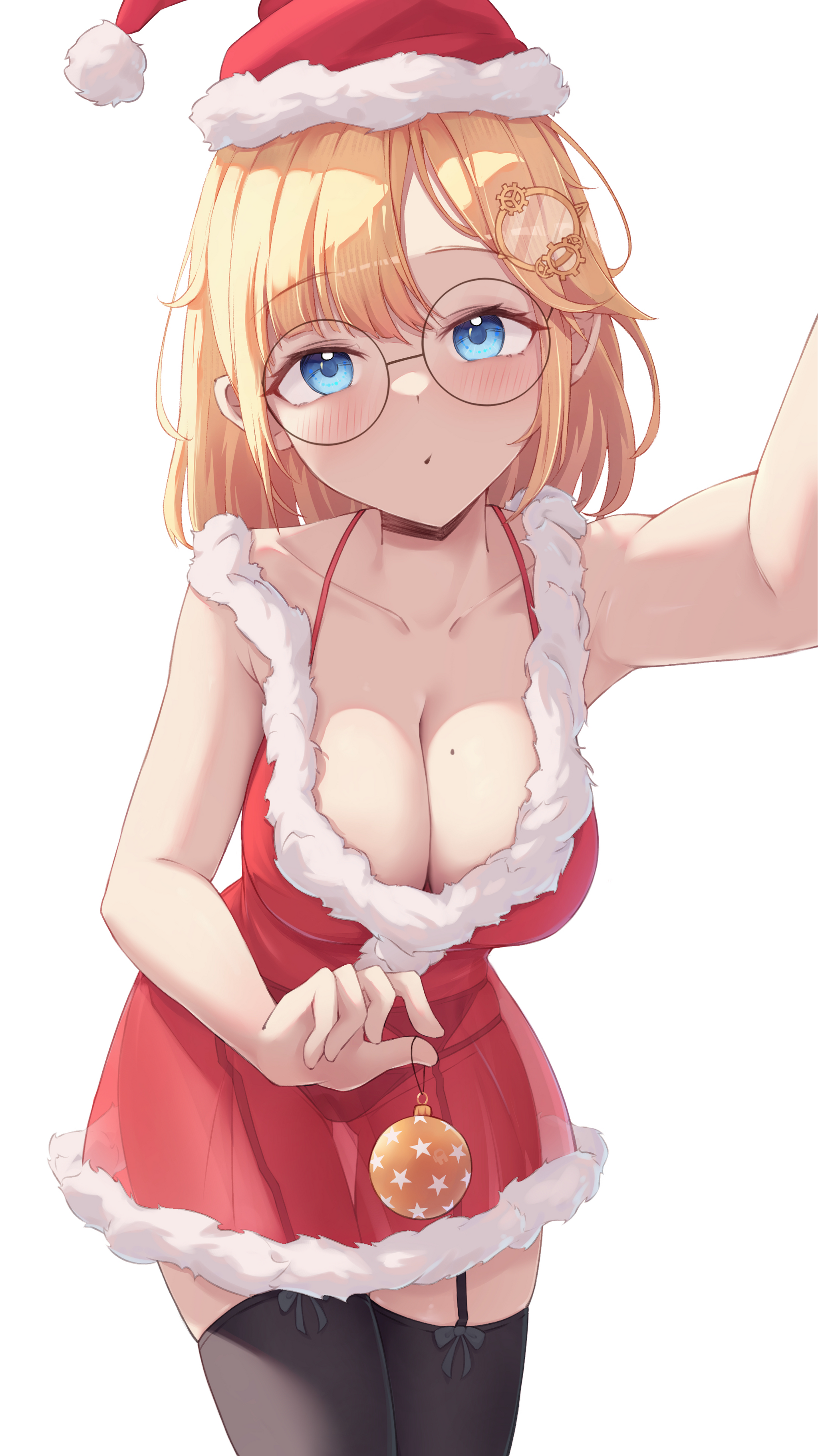 Christmas Ame - NSFW, Virtual YouTuber, Hololive, Watson Amelia, Anime Art, Длиннопост, Аниме, Pixiv