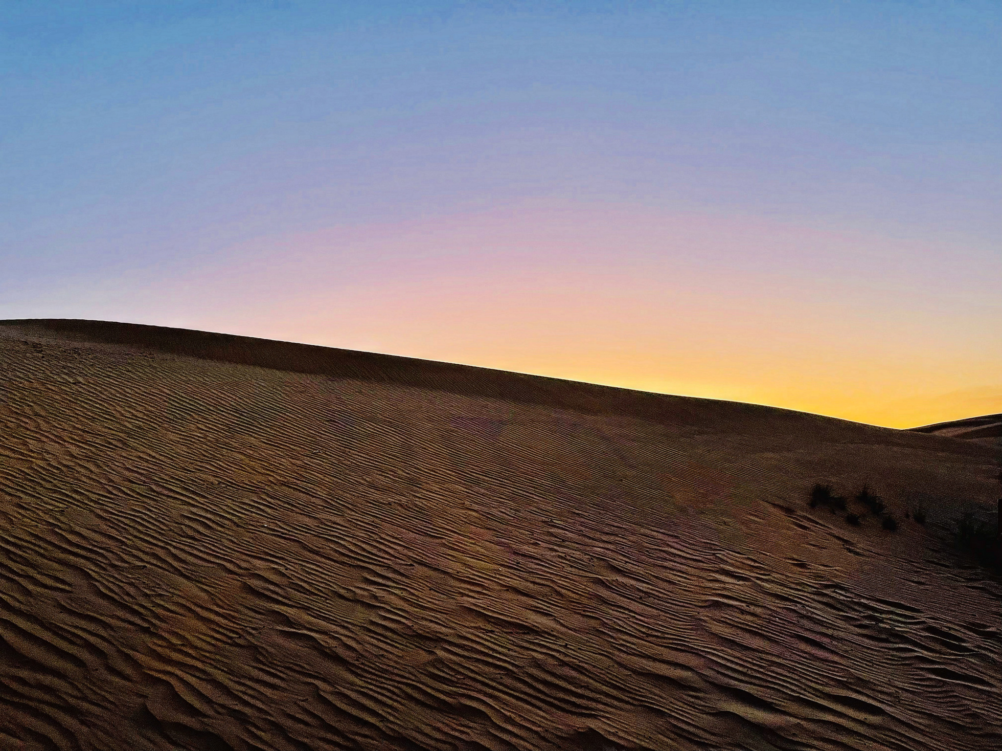 Evening in the desert of Rub al-Khali - My, Mobile photography, The photo, Desert, Evening, UAE