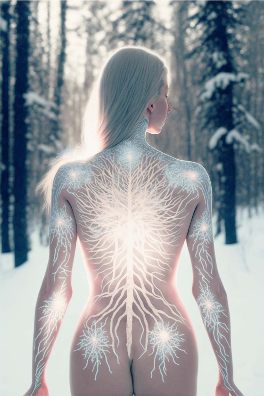 Winter - NSFW, Midjourney, Нейронные сети, Art, Girls, Winter, Psychedelic, Neural network art, Longpost