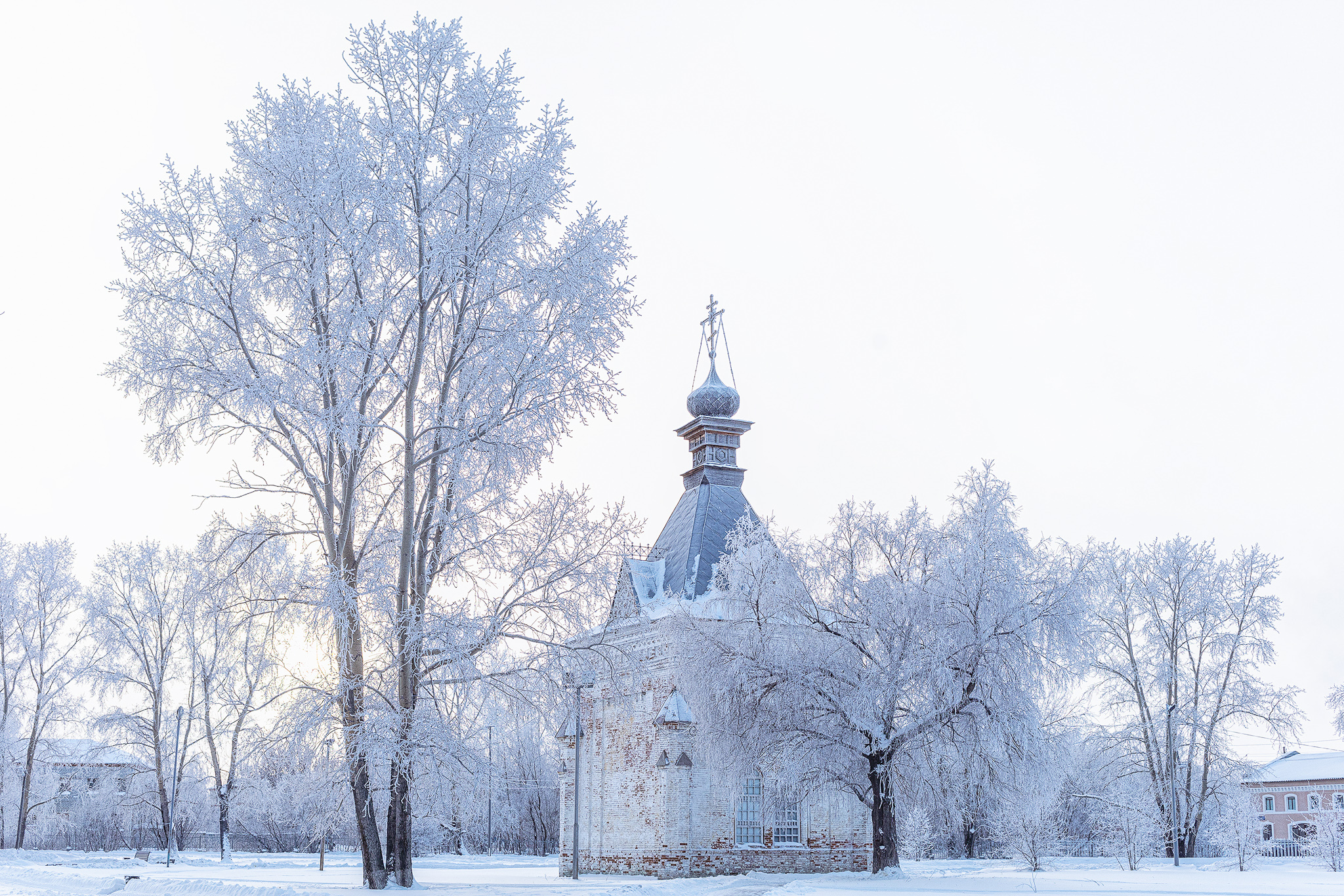 Winter aesthetics of Tobolsk - My, Tobolsk, Tobolsk Kremlin, Winter, The photo, Temple, Frost, beauty