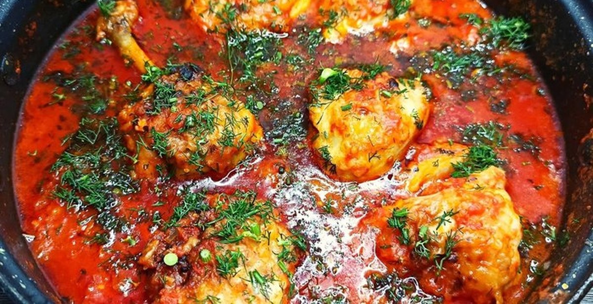 Курица с помидорами на сковороде рецепт